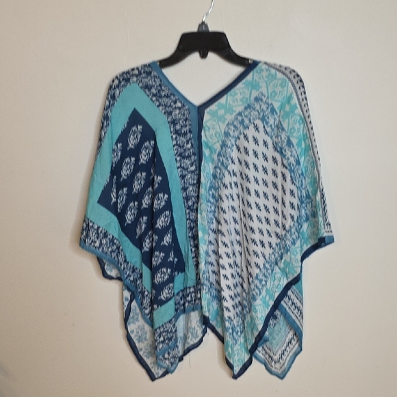 Chico's Blue and Aqua Patterned Tunic - Picture 5 of 5